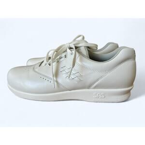 SAS Free Time Women's Leather Walking Shoes White Comfort Shoes size 9 Slim New